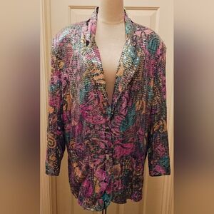 Vintage 80's Sandy Starkman Picasso Sequin Blazer.